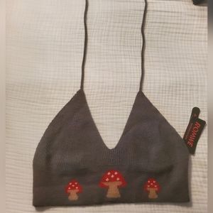 Romwe Knit Halter Top